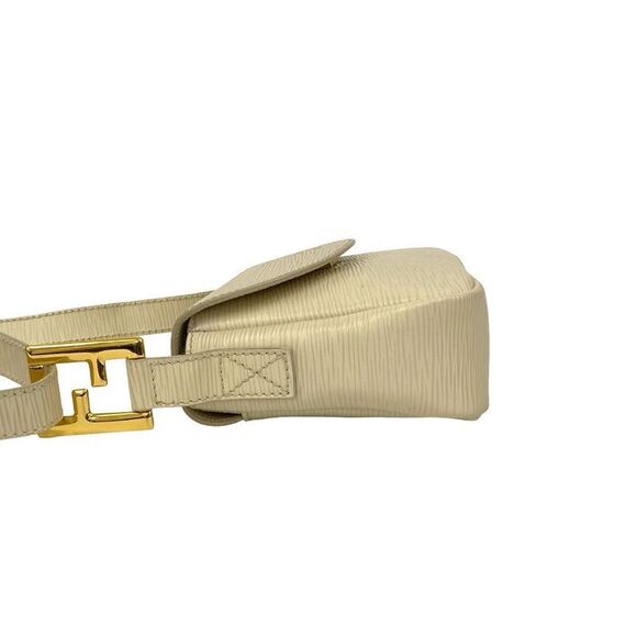 Fendi Vintage FF Logo Epi Leather Genuine Leather Shoulder Bag Pochette Sacoche - Picture 5 of 10